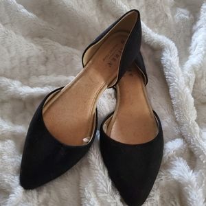 Black flats, size 10